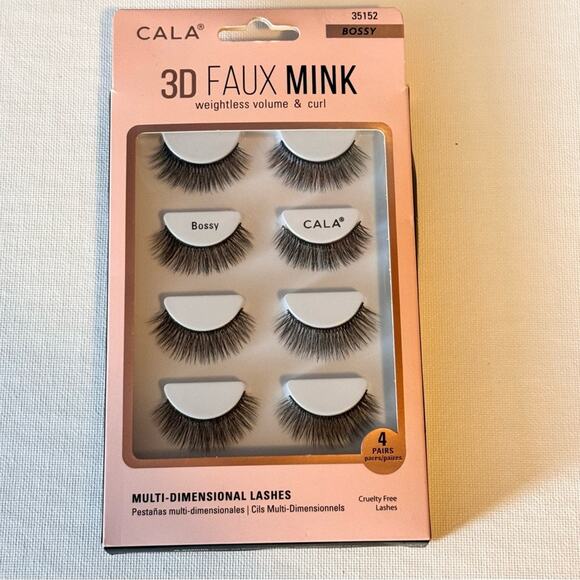 CALA 3D Faux Mink Weightless Volume & Curl Bossy Multi-pack  Strip Lashes NWT - Picture 6 of 13